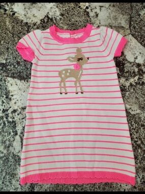 2017 Gymboree Fairy Tale Forest Deer Sweater Dress 18-24M